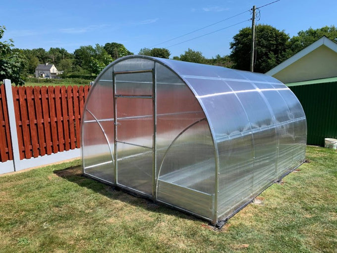 Sigma Greenhouse 3x8m with 4mm UV-protected polycarbonate, galvanized steel frame, easy assembly – Keans Claremorris