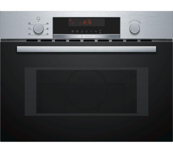 Bosch CMA583MS0B stainless steel built-in combination oven, 44L, 900W microwave, 15 auto programs – Keans Claremorris
