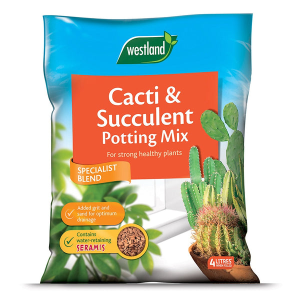 Cacti & Succulent Potting Mix 4L with sand, grit, nutrients, and water-retaining Seramis granules – Keans Claremorris