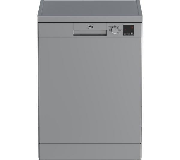 BEKO DVN04X20S silver full-size dishwasher, 13 place settings, quick wash, energy-efficient, available at Kean’s Claremorris