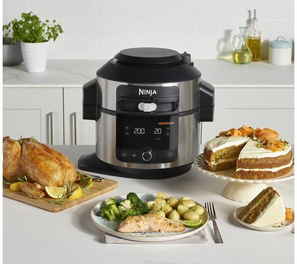NINJA Foodi 11-in-1 SmartLid OL550UK Multicooker in Stainless Steel & Black - versatile kitchen appliance at Keans