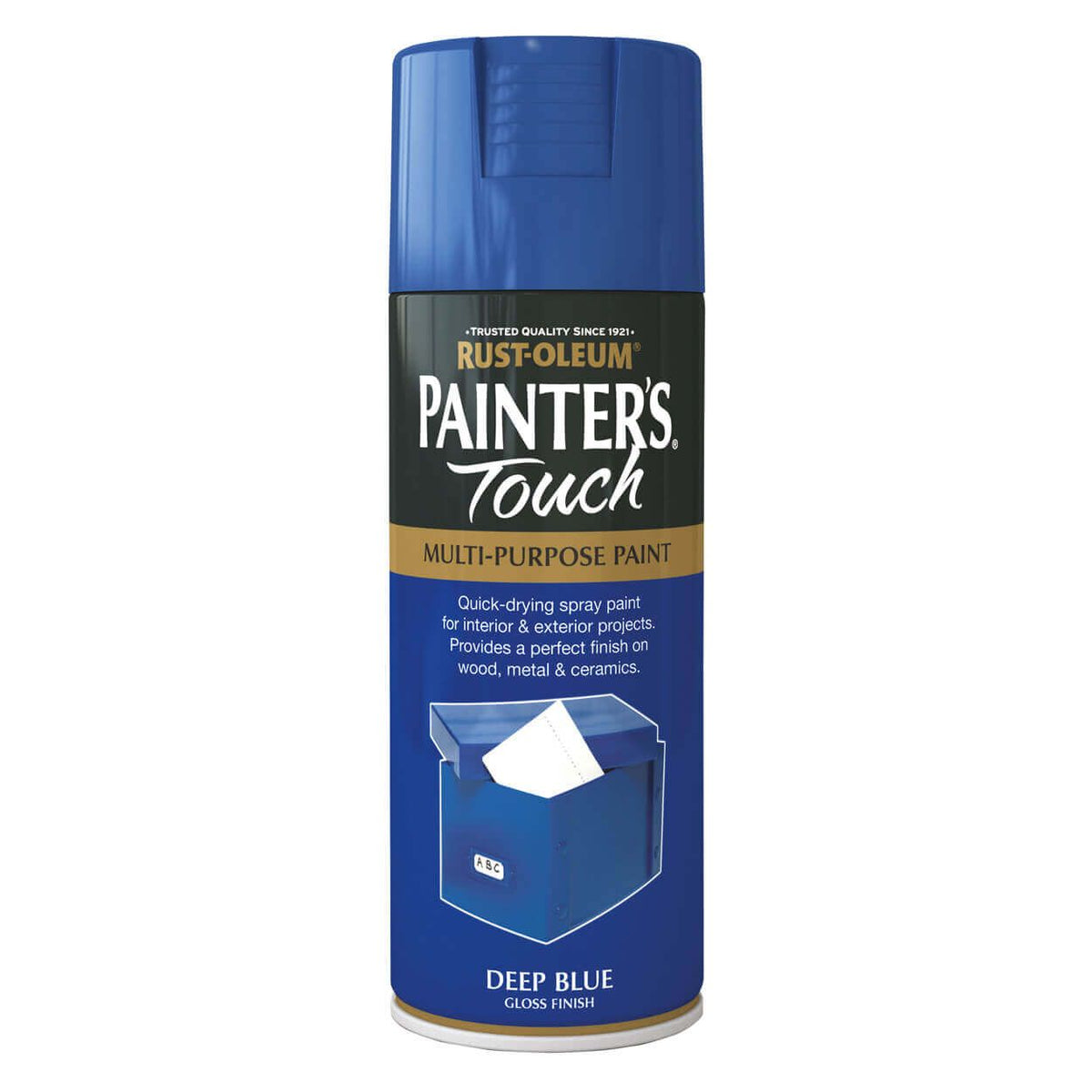 Rust-Oleum Painter's Touch Deep Blue 400ml spray paint, fast-drying, durable finish for indoor/outdoor use - Keans