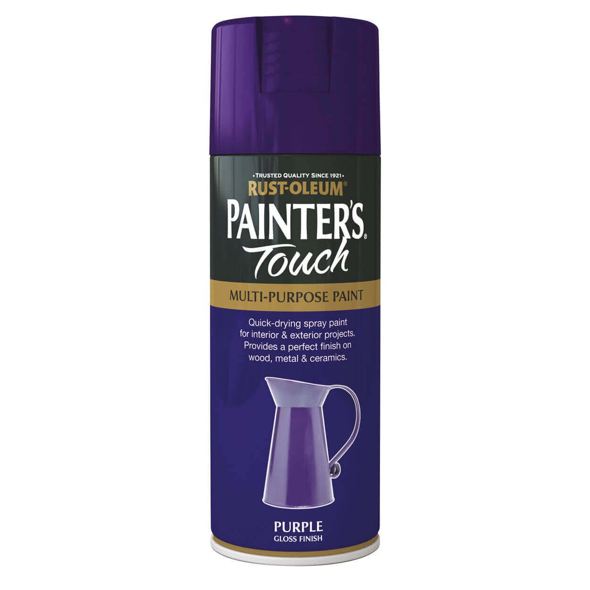 Rust-Oleum Painter's Touch Purple 400ml spray paint, fast-drying, durable finish, multi-purpose, available at Keans