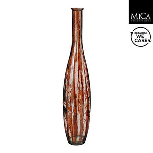Palermo vase recycled glass brown - h100xd20cm
