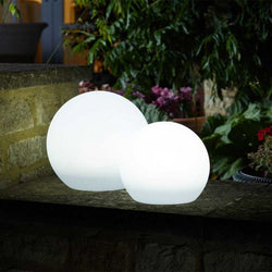 Lunieres Orb Large solar light, 20cm ambient outdoor lighting, 6hr solar or USB charge, Keans Claremorris.