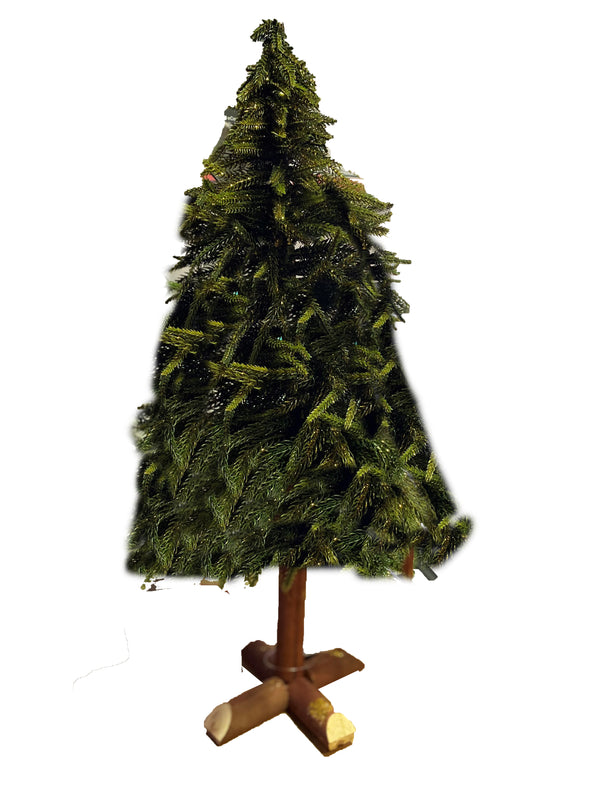 Green glitter Christmas tree with 316 gold-tipped branches, 60cm tall – festive decoration from Keans Claremorris.