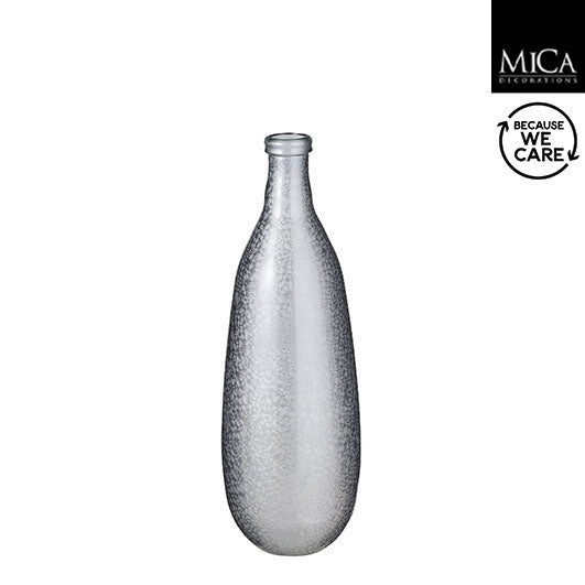 Vendo bottle recycled glass d. grey frosted - h75xd25cm