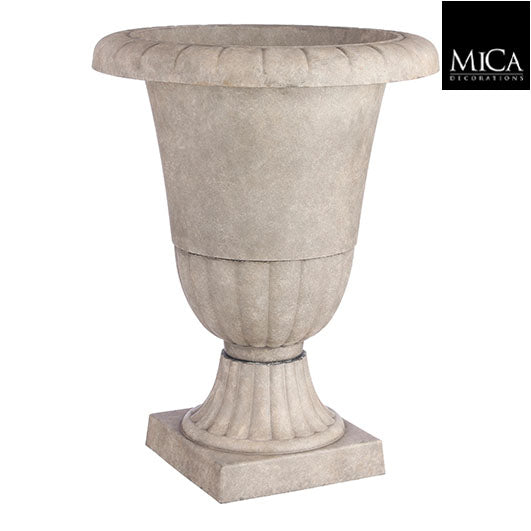 Juliette round beige vase, 57cm high, 45cm diameter – elegant home decor from Keans Claremorris
