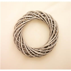 Grey Willow Wreath 50cm decorative wall hanging, natural rustic design – available at Keans Claremorris