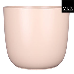Tusca pot round l. pink matt - h34,5xd39cm