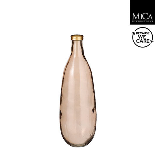 Rodrigo bottle recycled glass l. brown - h75xd25cm
