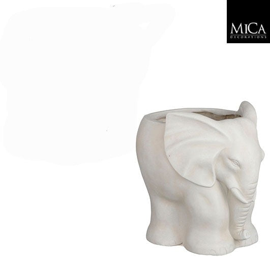 Beige elephant-shaped pot, 39x30x35cm, decorative planter for indoor/outdoor use – Keans Claremorris