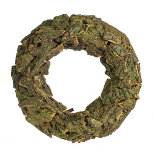 Artificial Moss Bark Wreath Green Med