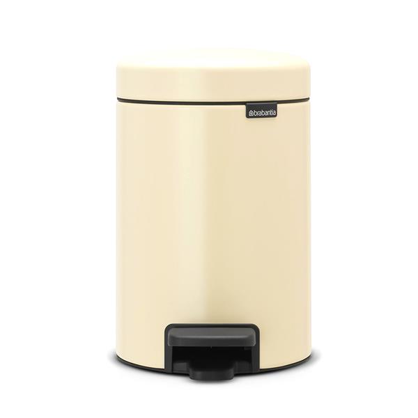 Brabantia 3L Almond pedal bin with soft-close lid, odour-proof, non-slip base, easy-clean inner bucket – Keans Claremorris