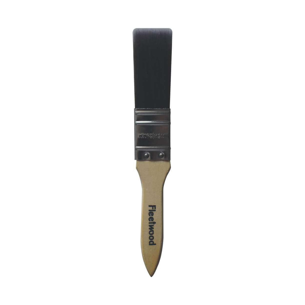 Fleetwood 1" Tester Pot Brush with synthetic filaments, wood handle, stainless steel ferrule, ideal for small areas - Keans