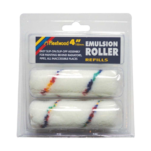Fleetwood 4" Emulsion Sleeve 2 Pack, woven fabric, durable, easy to clean, holds more paint – Keans Claremorris