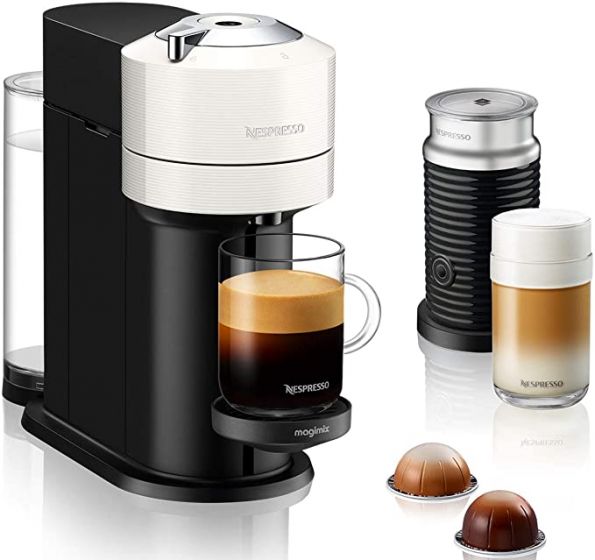 Magimix Nespresso Vertuo Next Coffee Machine & Milk | White