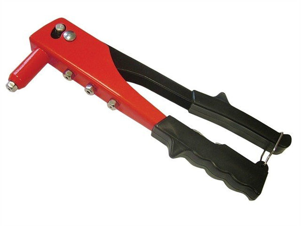 Faithfull Heavy-Duty Riveter with 4 nozzles, steel construction, one-handed use, durable fixings – available at Keans