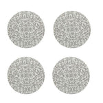 Load image into Gallery viewer, Denby Monsoon Filigree Silver Round Placement x4
