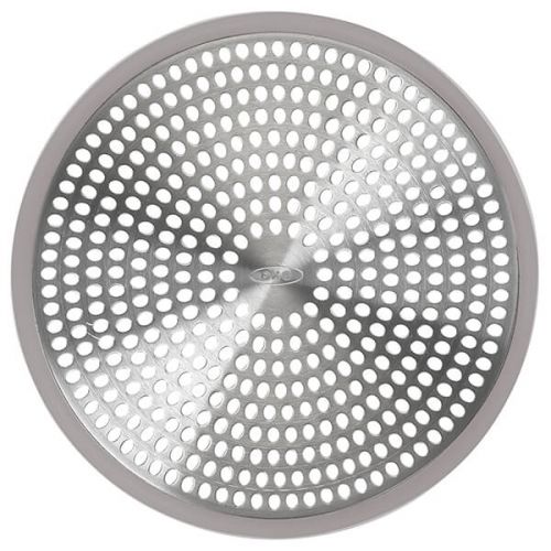 Stainless steel shower drain protector with silicone rim, traps hair and debris, rust-proof, 12cm x 12cm – Keans Claremorris