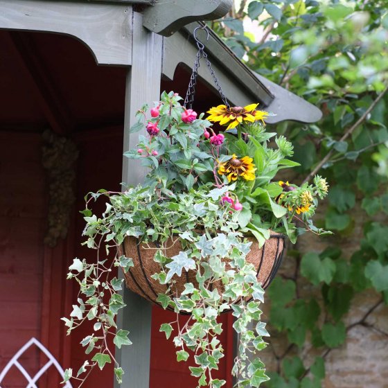 12" Metal Hanging Basket with Integral Coco Liner Keans Claremorris