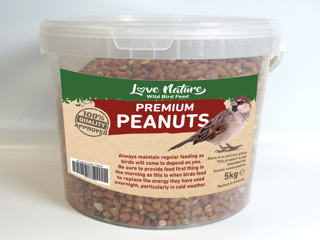 Love Nature Wild Bird Seed Mix 5kg bucket, high oil content, ideal for wild birds, suitable for feeders – Keans Claremorris