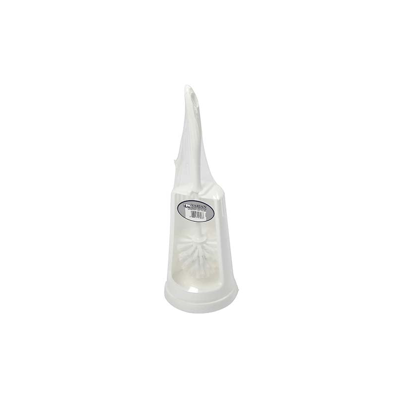 Lavatory Closed Brush Set White with durable bristles and stylish holder, modern design for bathrooms – Keans Claremorris