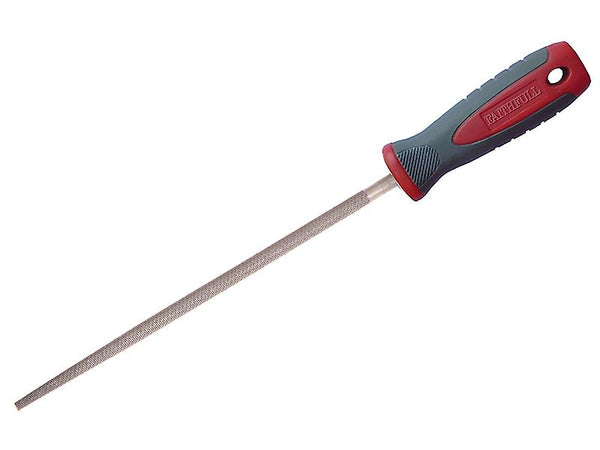 Faithfull 150mm Round Second Cut Engineers File with ergonomic handle for precise metalwork, available at Kean’s