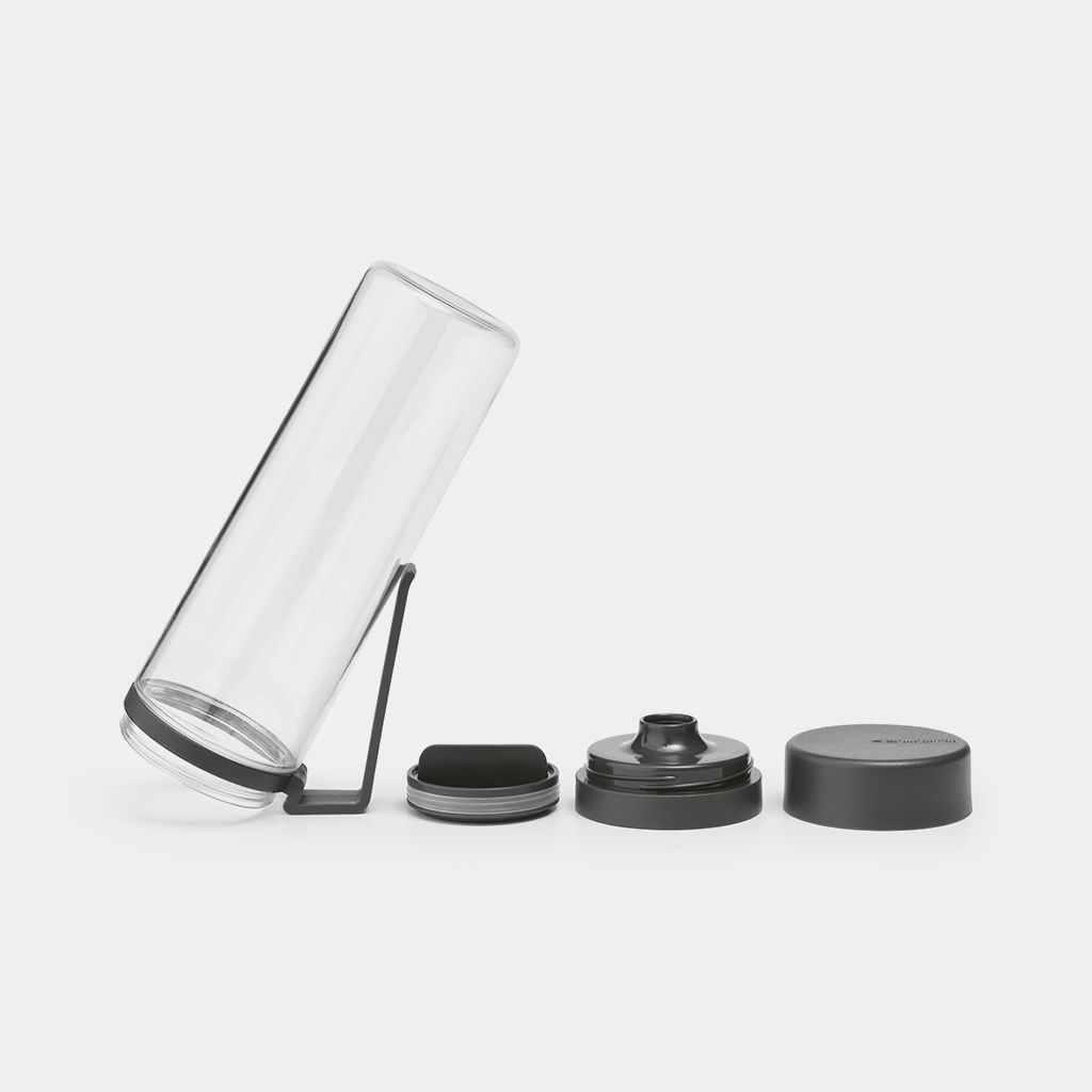 Make & Take 0.5L Dark Grey Water Bottle with Strainer – Durable, Portable Hydration | Keans Claremorris