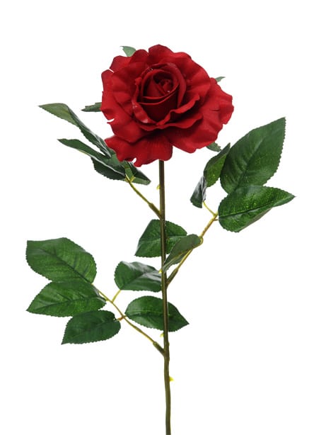 Artificial Premium Rose Medium Red