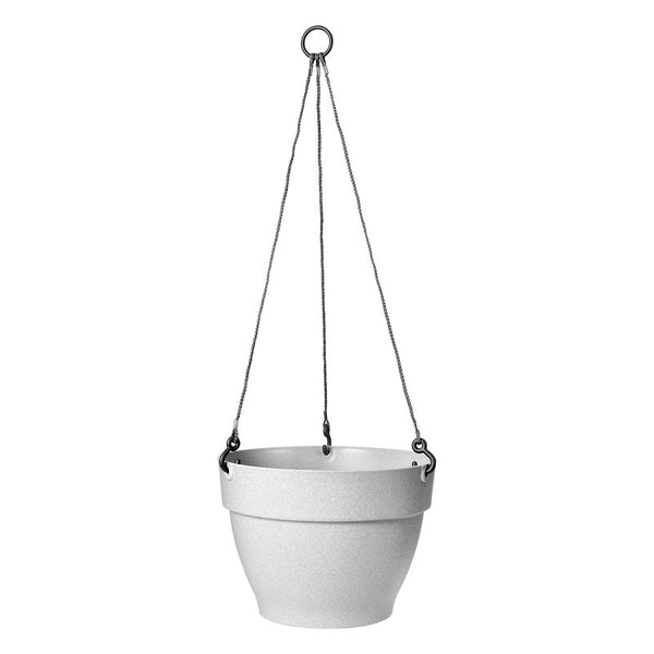 Vibia Campana 26cm silky white hanging basket, lightweight polypropylene, stylish garden planter | Keans Claremorris
