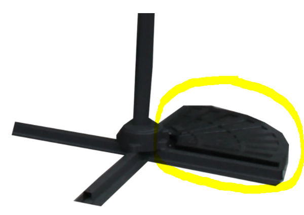 12kg Overhang Parasol Base for 2.5m Roma Parasol, sturdy and maintenance-free - Keans Claremorris