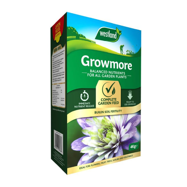 Westland Growmore 4kg general-purpose plant feed with balanced nutrients for growth, fruit, and soil health - Keans