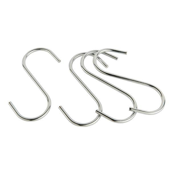 Gardman Galvanised Steel S Hooks 4 Pack, 11cm rust-resistant hooks for garden and shed storage - Keans Claremorris