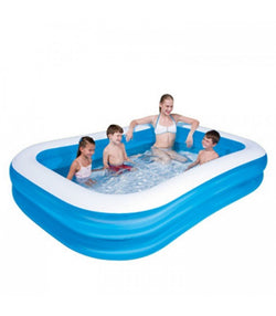 BestWay Blue Rectangular Family Pool, durable outdoor swimming pool for kids and adults, available at Keans Claremorris.