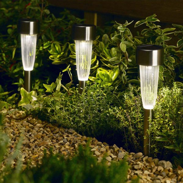 Fluted Marker Light by Keans Claremorris, solar-powered, auto-illuminates at night, ideal for doorways and paths.