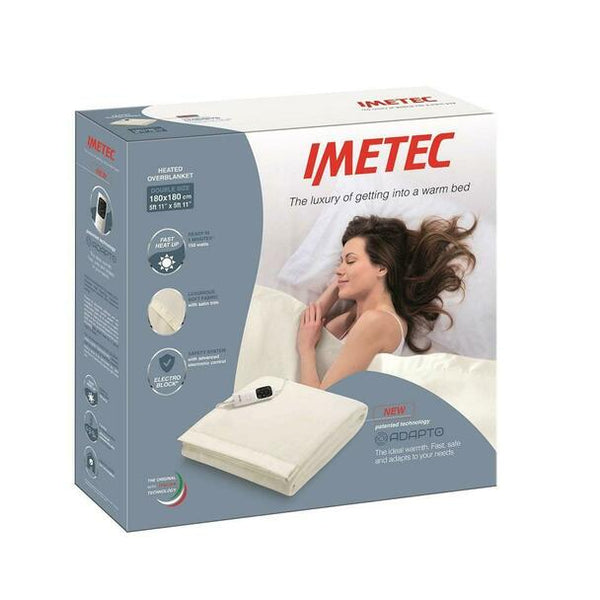 Imetec Adapto Double Over Blanket 180x135cm, 150W, 6 heat settings, hypoallergenic, machine washable – Keans Claremorris