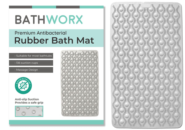 Bathworx Premium Antibacterial Rubber Bath Mat