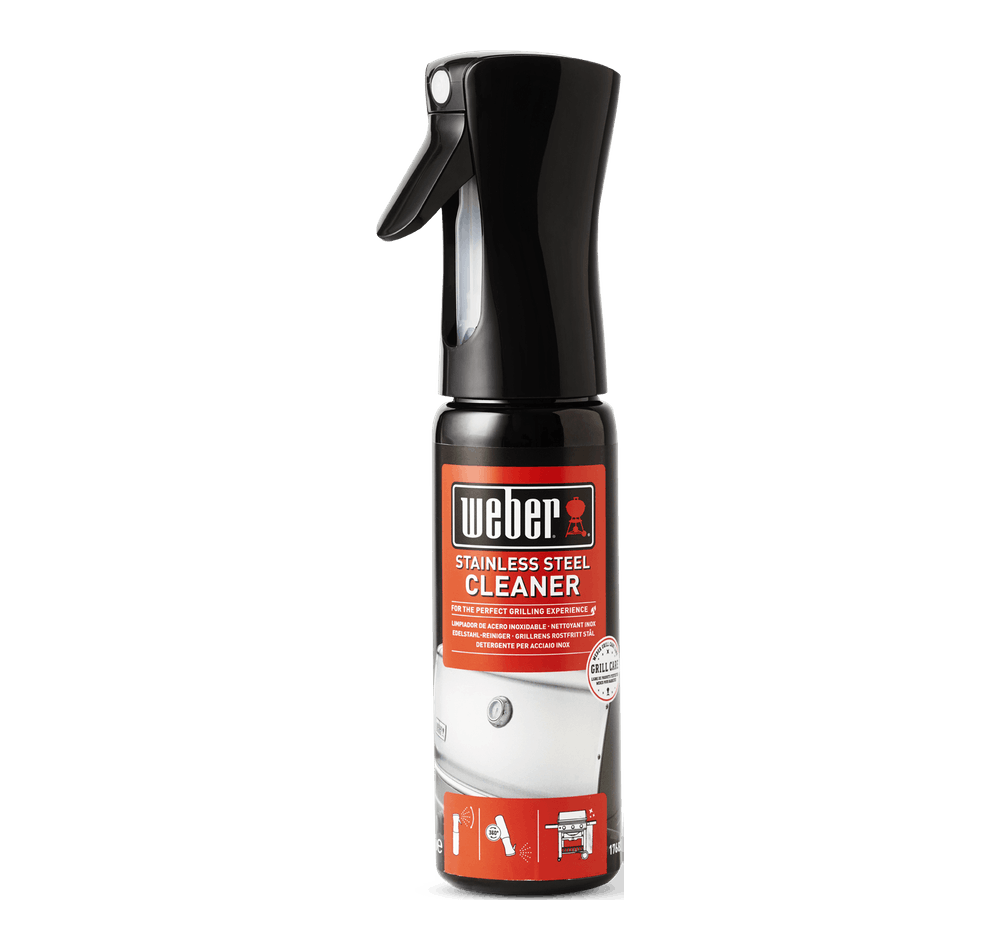 Weber Stainless Steel Cleaner 300ml spray for BBQ shine, polish, and protection, available at Kean’s Claremorris. – online