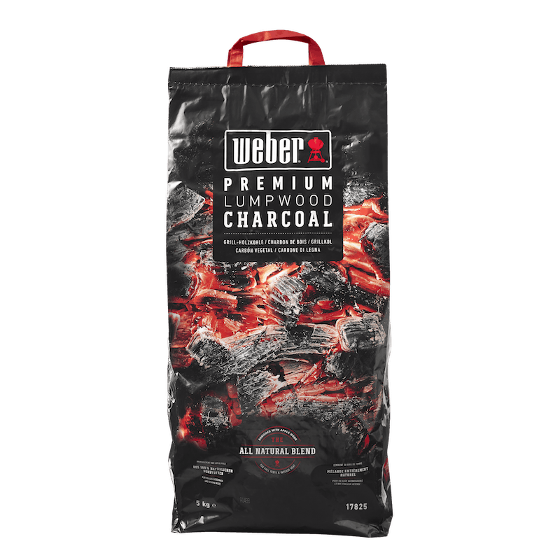 Weber Lumpwood Charcoal 5kg bag, fast lighting, high heat, premium hardwoods for rich BBQ flavor – Keans Claremorris