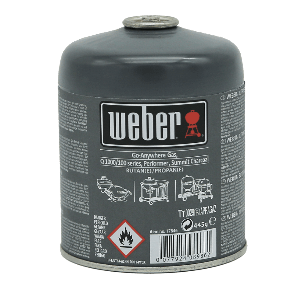 Weber Gas Canister for Q100, Performer Touch BBQs – portable, reliable fuel, compatible with multiple Weber models, from