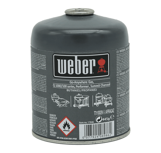 Weber Gas Canister for Q100, Performer Touch BBQs – portable, reliable fuel, compatible with multiple Weber models, from