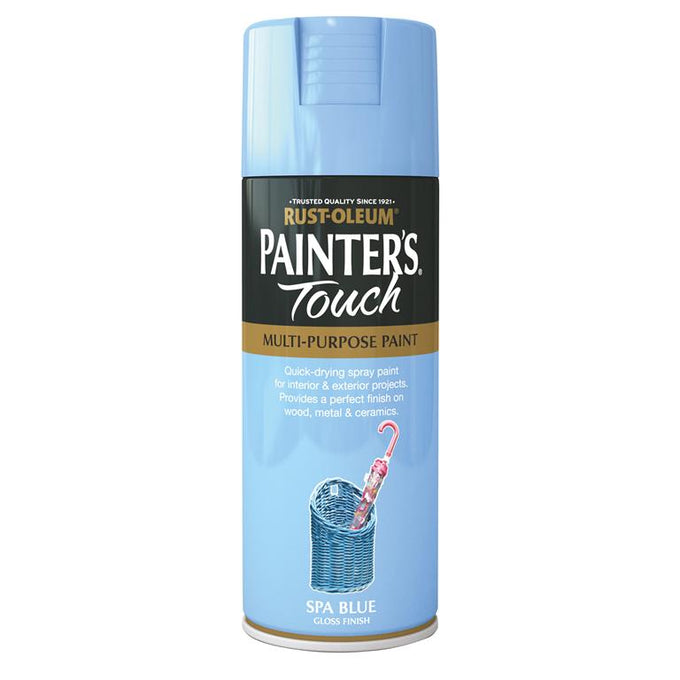 Painters Touch Spa Blue 400ml aerosol spray paint, fast-drying, durable finish, multi-purpose, available at Keans