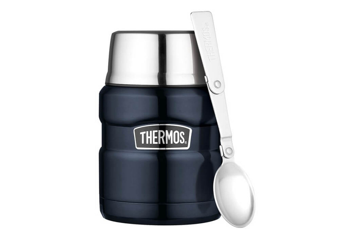 Thermos 183270 Stainless King™ Food Flask 470ml W/Spoon Midnight Blue - KeansClaremorris