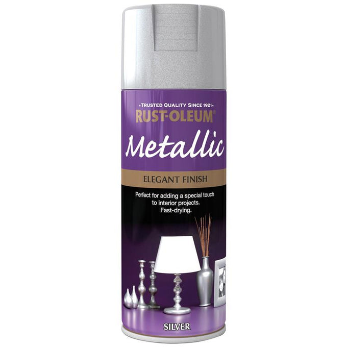 Painters Touch Elegant Metallic Silver 400ml spray paint, fast-drying, durable finish, multi-purpose, available at Keans