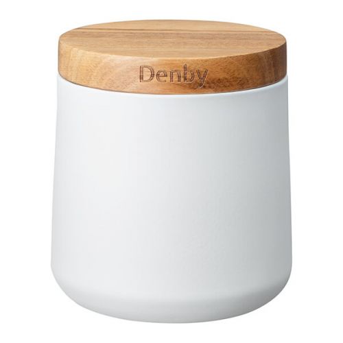 Denby Set of 3 White Storage Canisters for kitchen organization - available at Keans Claremorris