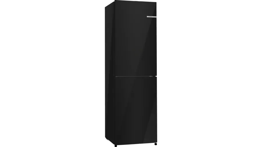 Bosch Series 2 free-standing fridge-freezer with freezer at bottom 182.4 x 55 cm Black