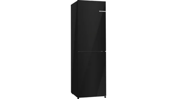 Bosch Series 2 free-standing fridge-freezer with freezer at bottom 182.4 x 55 cm Black