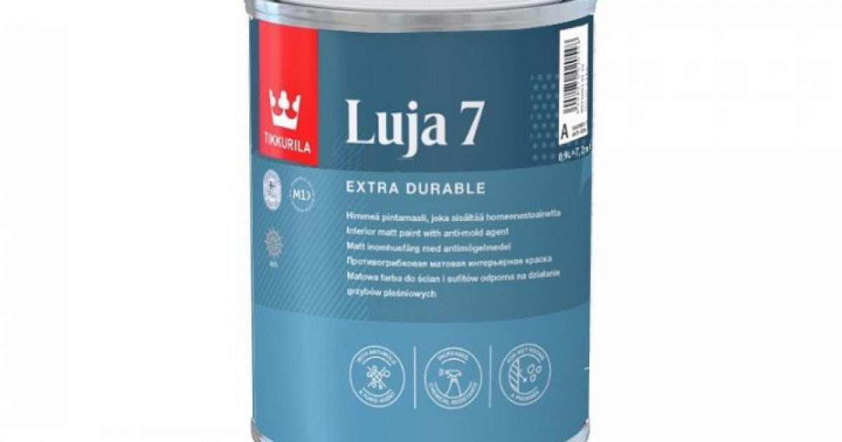 Tikkurila Luja 0.9L ceramic tile paint, semi-matt, durable for wet/dry rooms, primer and top coat in one – Keans Claremorris