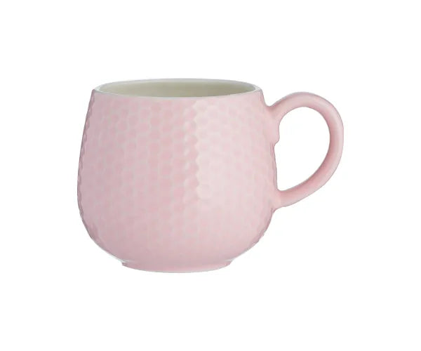 Mason Cash Embossed Honeycomb Pink Mug 350ml, durable stoneware, dishwasher & microwave safe – Keans Claremorris
